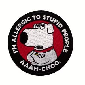 Brian Griffin Patch with Red and Black Design